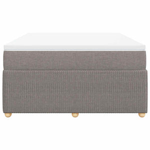 Κρεβάτι Boxspring με Στρώμα Taupe 140x190 εκ. Υφασμάτινο