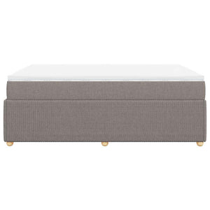 Κρεβάτι Boxspring με Στρώμα Taupe 140x190 εκ. Υφασμάτινο
