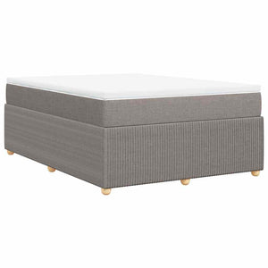 Κρεβάτι Boxspring με Στρώμα Taupe 140x190 εκ. Υφασμάτινο