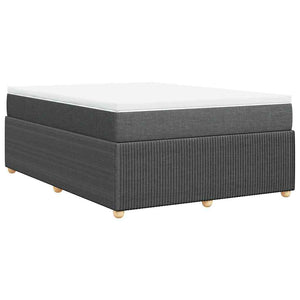 Κρεβάτι Boxspring με Στρώμα Σκούρο Γκρι 140x200 εκ Υφασμάτινο - Pakobazaar