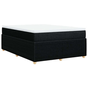 Κρεβάτι Boxspring με Στρώμα Μαύρο 140x200 εκ. Υφασμάτινο - Pakobazaar