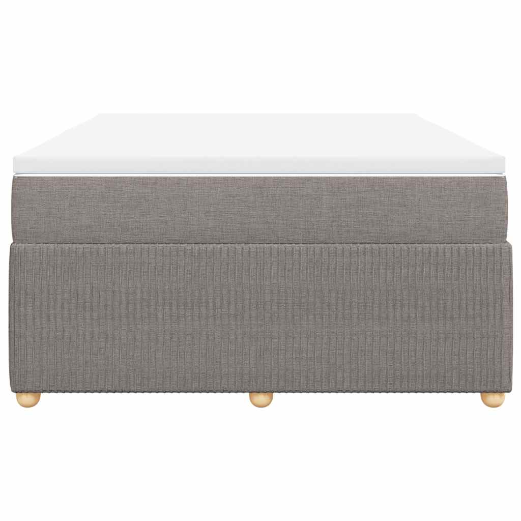 Κρεβάτι Boxspring με Στρώμα Taupe 140x200 εκ. Υφασμάτινο - Pakobazaar