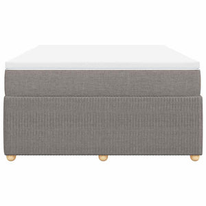 Κρεβάτι Boxspring με Στρώμα Taupe 140x200 εκ. Υφασμάτινο - Pakobazaar