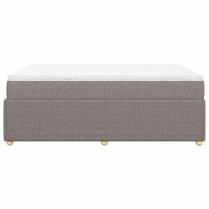 Κρεβάτι Boxspring με Στρώμα Taupe 140x200 εκ. Υφασμάτινο - Pakobazaar