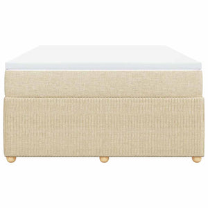 Κρεβάτι Boxspring με Στρώμα Κρεμ 140x200 εκ. Υφασμάτινο