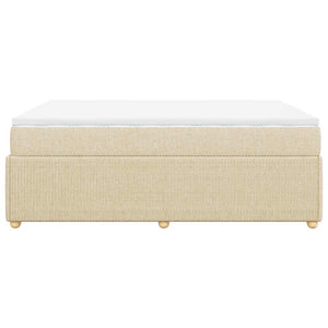 Κρεβάτι Boxspring με Στρώμα Κρεμ 140x200 εκ. Υφασμάτινο