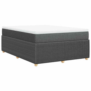 Κρεβάτι Boxspring με Στρώμα Σκούρο Γκρι 160x200 εκ Υφασμάτινο - Pakobazaar