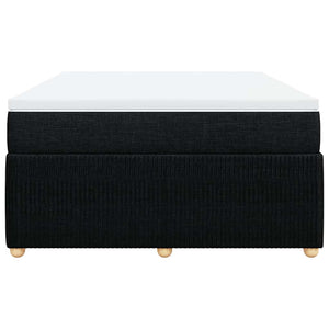 Κρεβάτι Boxspring με Στρώμα Μαύρο 160x200 εκ. Υφασμάτινο - Pakobazaar