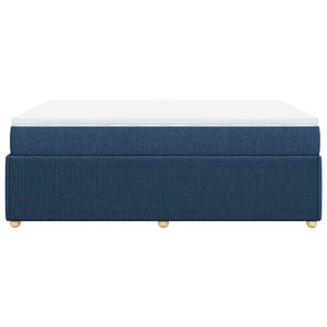 Κρεβάτι Boxspring με Στρώμα Μπλε 160x200 εκ. Υφασμάτινο - Pakobazaar