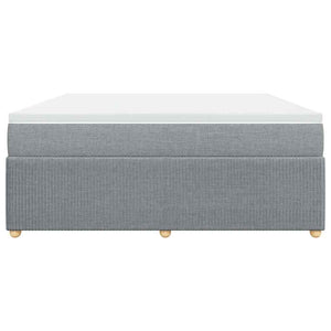 Κρεβάτι Boxspring με Στρώμα Ανοιχτό Γκρι 180x200 εκ. Υφασμάτινο - Pakobazaar