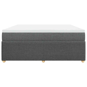 Κρεβάτι Boxspring με Στρώμα Σκούρο Γκρι 180x200 εκ Υφασμάτιν - Pakobazaar