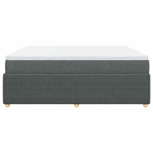 Κρεβάτι Boxspring με Στρώμα Σκούρο Γκρι 180x200 εκ Υφασμάτιν - Pakobazaar