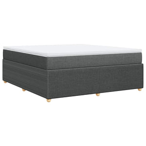 Κρεβάτι Boxspring με Στρώμα Σκούρο Γκρι 180x200 εκ Υφασμάτιν - Pakobazaar