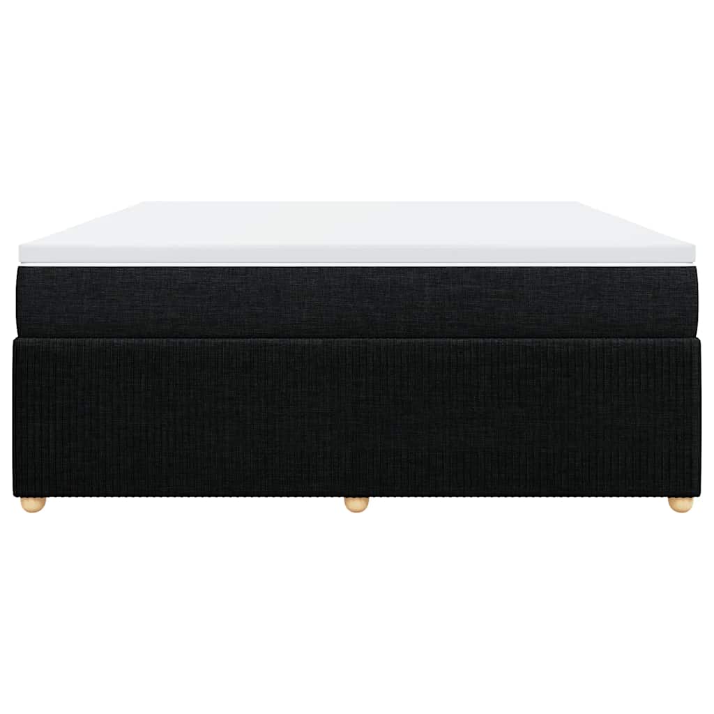 Κρεβάτι Boxspring με Στρώμα Μαύρο 180x200 εκ. Υφασμάτινο - Pakobazaar