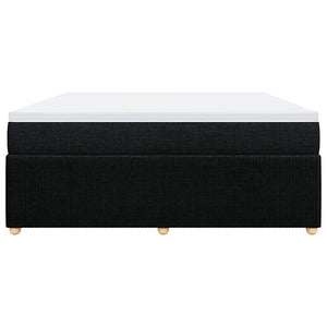 Κρεβάτι Boxspring με Στρώμα Μαύρο 180x200 εκ. Υφασμάτινο - Pakobazaar