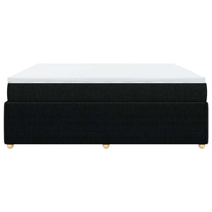 Κρεβάτι Boxspring με Στρώμα Μαύρο 180x200 εκ. Υφασμάτινο - Pakobazaar