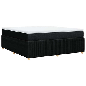 Κρεβάτι Boxspring με Στρώμα Μαύρο 180x200 εκ. Υφασμάτινο - Pakobazaar