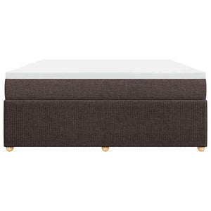 Κρεβάτι Boxspring με Στρώμα Σκούρο Καφέ 180x200 εκ Υφασμάτινο - Pakobazaar