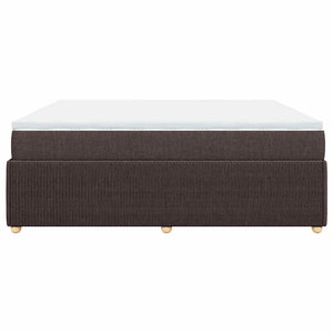Κρεβάτι Boxspring με Στρώμα Σκούρο Καφέ 180x200 εκ Υφασμάτινο - Pakobazaar
