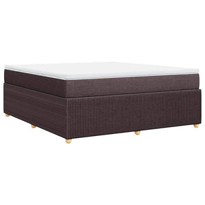 Κρεβάτι Boxspring με Στρώμα Σκούρο Καφέ 180x200 εκ Υφασμάτινο - Pakobazaar
