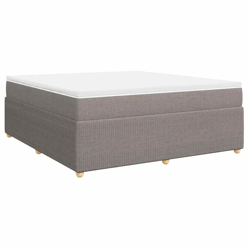 Κρεβάτι Boxspring με Στρώμα Taupe 180x200 εκ. Υφασμάτινο