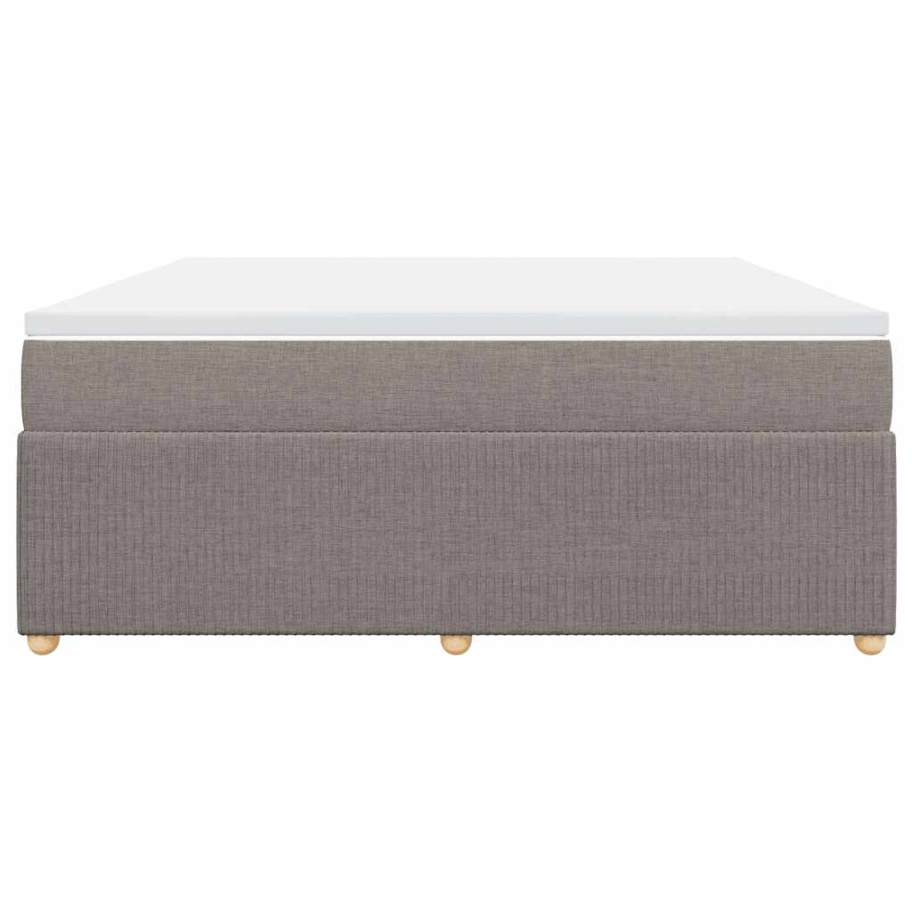 Κρεβάτι Boxspring με Στρώμα Taupe 180x200 εκ. Υφασμάτινο