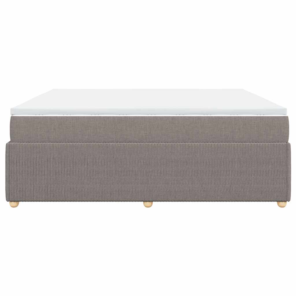 Κρεβάτι Boxspring με Στρώμα Taupe 180x200 εκ. Υφασμάτινο