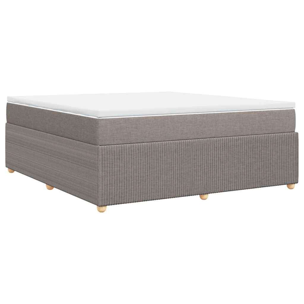 Κρεβάτι Boxspring με Στρώμα Taupe 180x200 εκ. Υφασμάτινο
