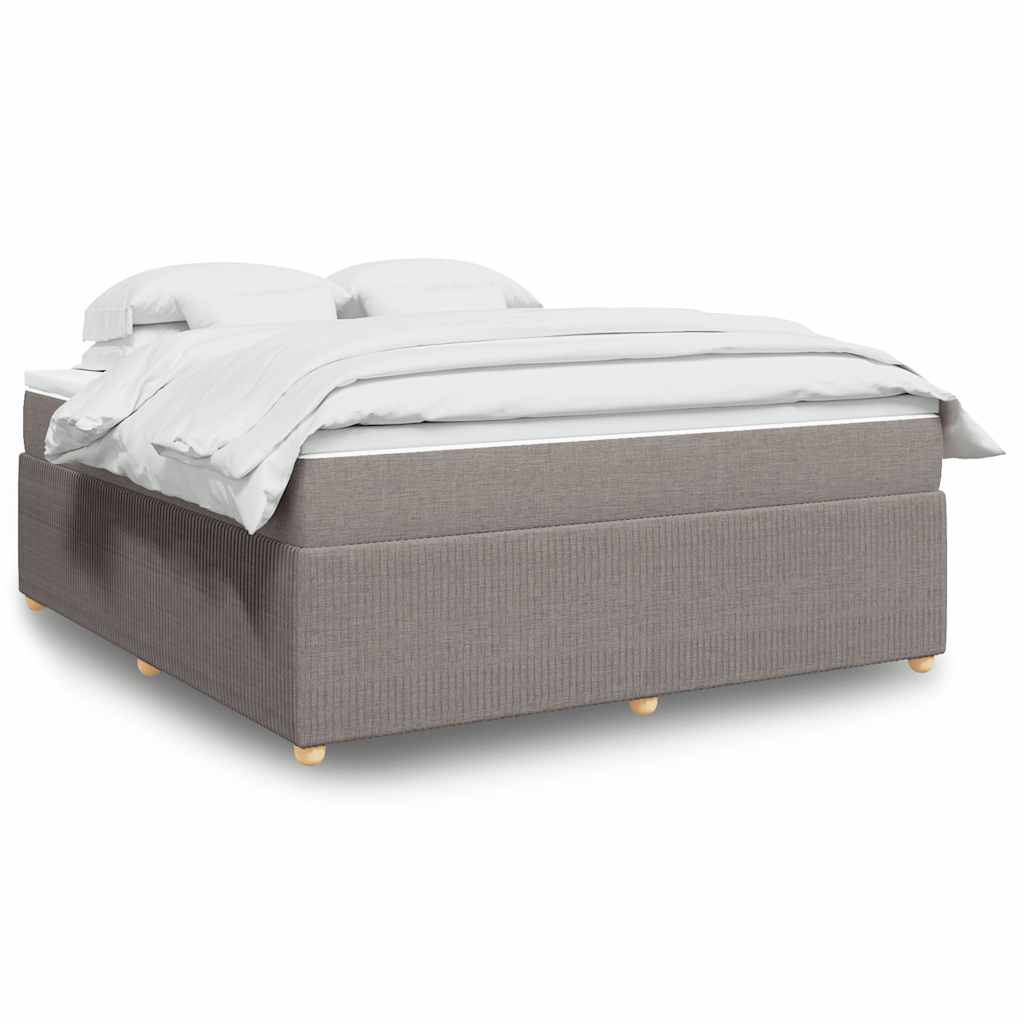 Κρεβάτι Boxspring με Στρώμα Taupe 180x200 εκ. Υφασμάτινο