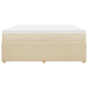Κρεβάτι Boxspring με Στρώμα Κρεμ 180x200 εκ. Υφασμάτινο - Pakobazaar