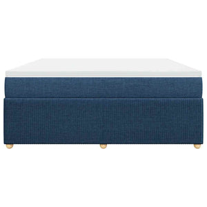 Κρεβάτι Boxspring με Στρώμα Μπλε 180x200 εκ. Υφασμάτινο
