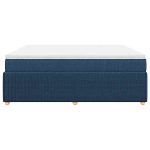 Κρεβάτι Boxspring με Στρώμα Μπλε 180x200 εκ. Υφασμάτινο