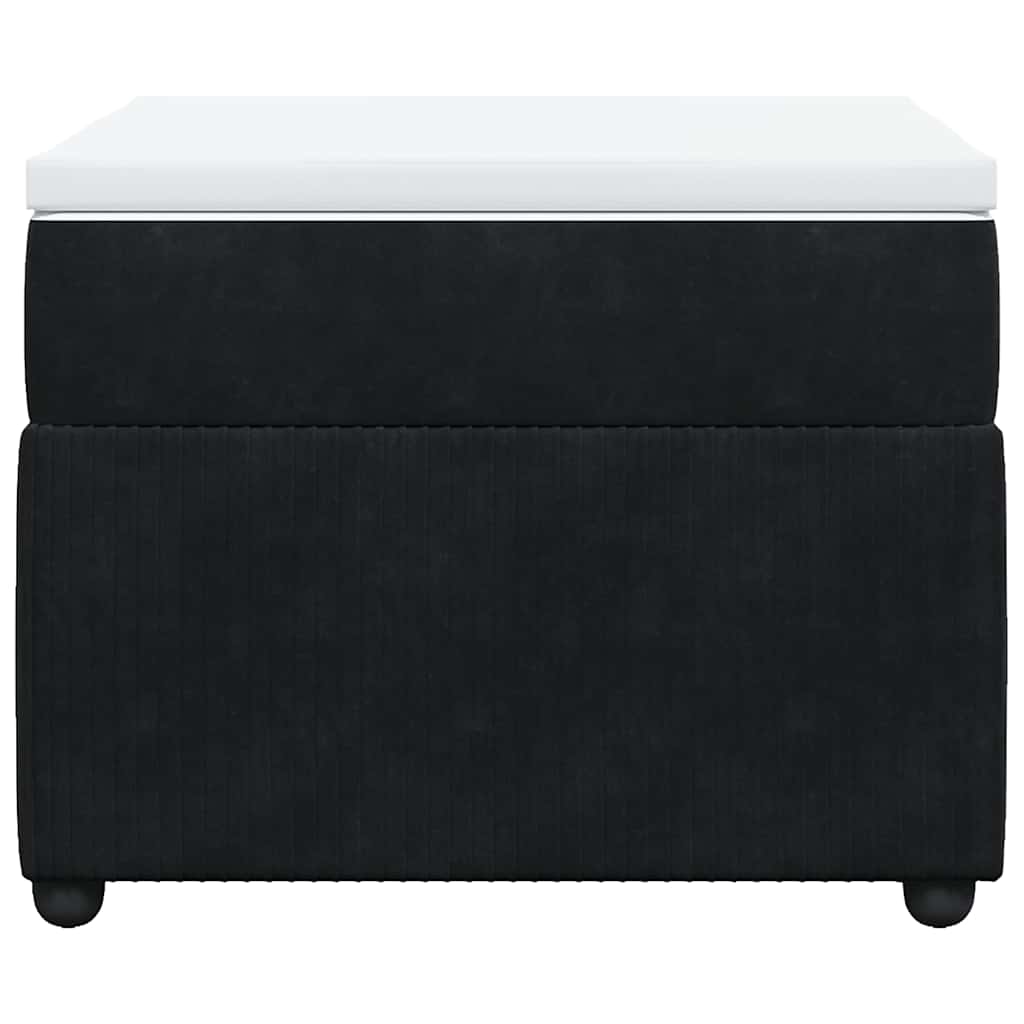 Κρεβάτι Boxspring με Στρώμα Μαύρο 80 x 200 εκ. Βελούδινο