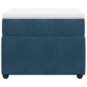Κρεβάτι Boxspring με Στρώμα Σκούρο Μπλε 80 x 200 εκ. Βελούδινο - Pakobazaar