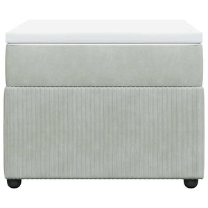 Κρεβάτι Boxspring με Στρώμα Ανοιχτό Γκρι 90x190 εκ. Βελούδινο - Pakobazaar