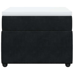Κρεβάτι Boxspring με Στρώμα Μαύρο 90x190 εκ. Βελούδινο - Pakobazaar