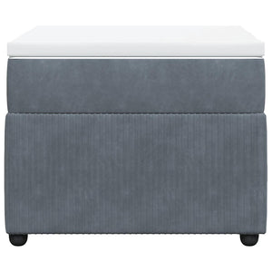 Κρεβάτι Boxspring με Στρώμα Σκούρο Γκρι 90x200 εκ. Βελούδινο - Pakobazaar