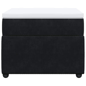 Κρεβάτι Boxspring με Στρώμα Μαύρο 90x200 εκ. Βελούδινο