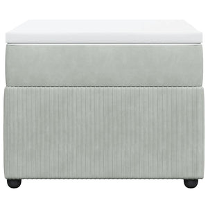 Κρεβάτι Boxspring με Στρώμα Ανοιχτό Γκρι 100x200 εκ. Βελούδινο