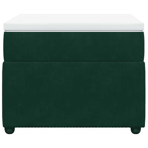 Κρεβάτι Boxspring με Στρώμα Σκούρο Πράσινο 100x200εκ. Βελούδινο