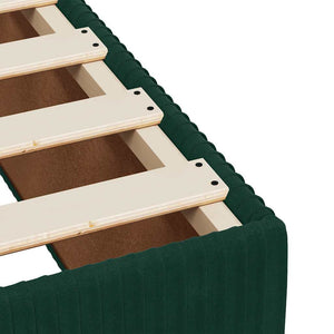 Κρεβάτι Boxspring με Στρώμα Σκούρο Πράσινο 100x200εκ. Βελούδινο