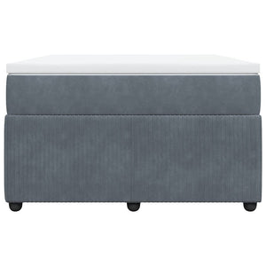 Κρεβάτι Boxspring με Στρώμα Σκούρο Γκρι 120x190 εκ. Βελούδινο