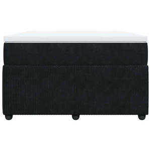 Κρεβάτι Boxspring με Στρώμα Μαύρο 120x190 εκ. Βελούδινο