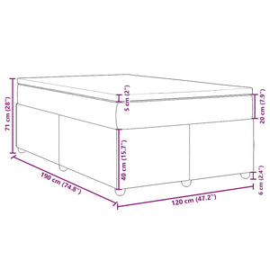 Κρεβάτι Boxspring με Στρώμα Ροζ 120x190 εκ. Βελούδινο - Pakobazaar