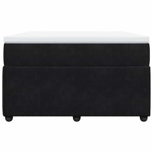 Κρεβάτι Boxspring με Στρώμα Μαύρο 120 x 200 εκ. Βελούδινο
