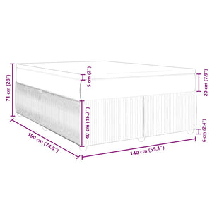 Κρεβάτι Boxspring με Στρώμα Σκούρο Πράσινο 140x190εκ. Βελούδινο