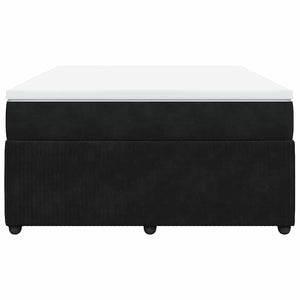 Κρεβάτι Boxspring με Στρώμα Μαύρο 160x200 εκ. Βελούδινο - Pakobazaar