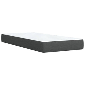 Κρεβάτι Boxspring με Στρώμα Σκούρο Γκρι 80x200 εκ. Υφασμάτινο