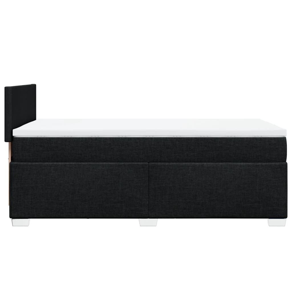 Κρεβάτι Boxspring με Στρώμα Μαύρο 80 x 200 εκ. Υφασμάτινο - Pakobazaar