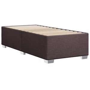 Κρεβάτι Boxspring με Στρώμα Σκούρο Καφέ 80x200 εκ. Υφασμάτινο - Pakobazaar